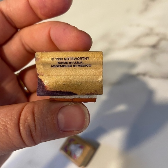 Easter Spring Bunnies  Egg Wooden Rubber Craft Stamps Lot Of 3 Vintage 1… - Picture 4 of 7